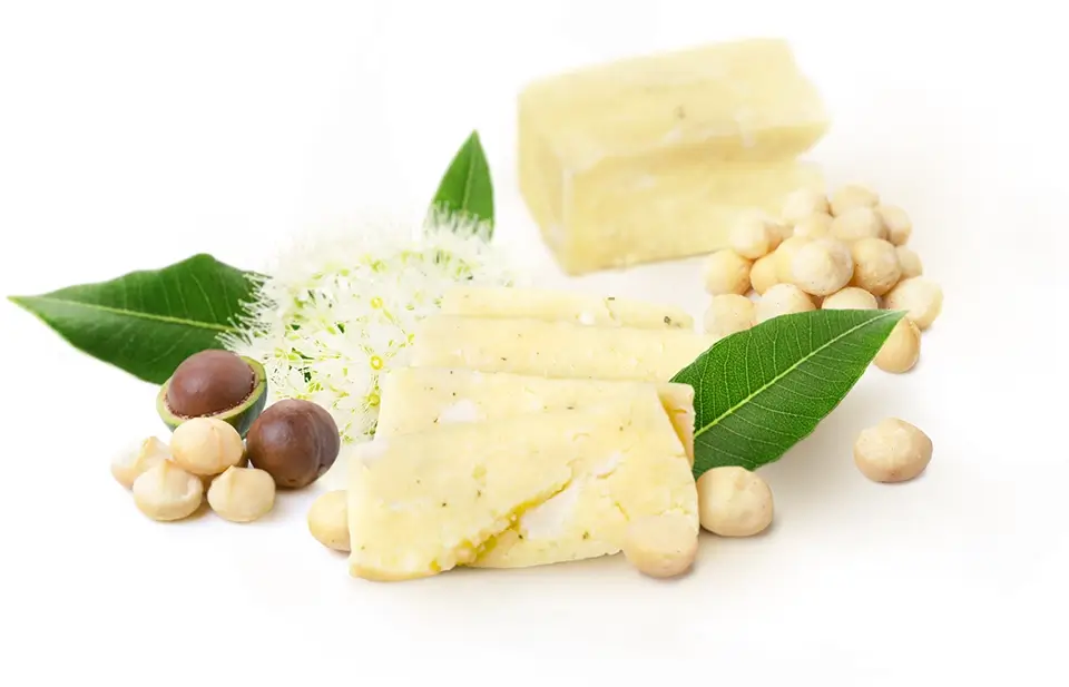 Decorative picture of Lemon Myrtle & Macadamia Club Cheddar
